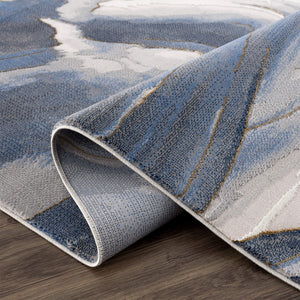 Modern Grey Area Rug 6x9 - Machine Washable