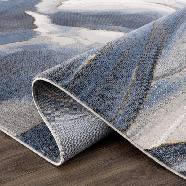 Modern Grey Area Rug 6x9 - Machine Washable