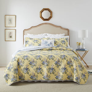 King Quilt Set with Shams – Reversible 100% Cotton Bedding