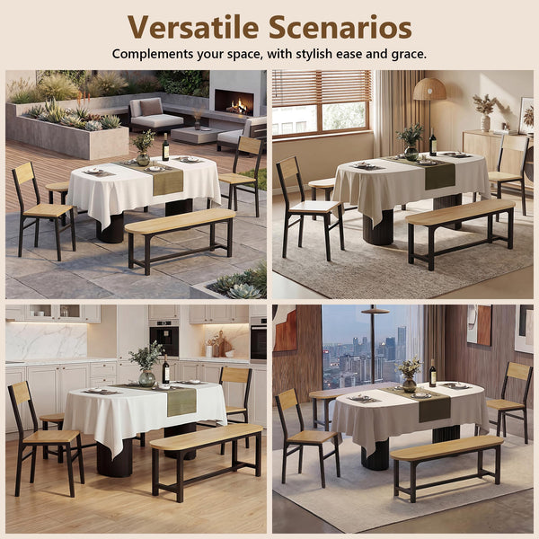 Dining Chairs and Benches Set of 4