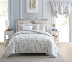 Queen Comforter Set – Cotton Reversible Bedding with Shams & Throw Pillows