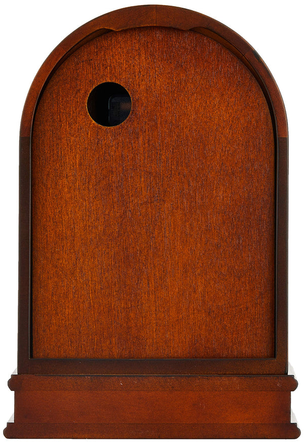 Hardwick Mantel Clock – Walnut Finish Hardwood Case with Brass Pendulum & Roman Numerals