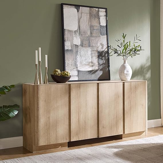 66-Inch Sideboard Buffet Cabinet with Adjustable Shelves
