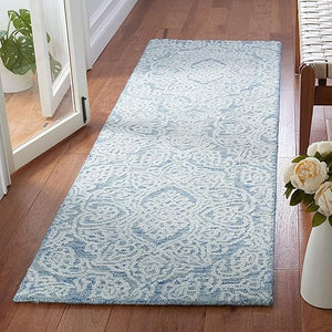 Hand-Tufted Wool Runner Rug 2'3" x 10' – Floral Area Rug for Hallway & Entryway