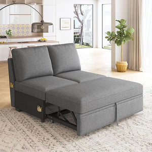 Modular Sectional Sleeper Sofa with Pull-Out Bed