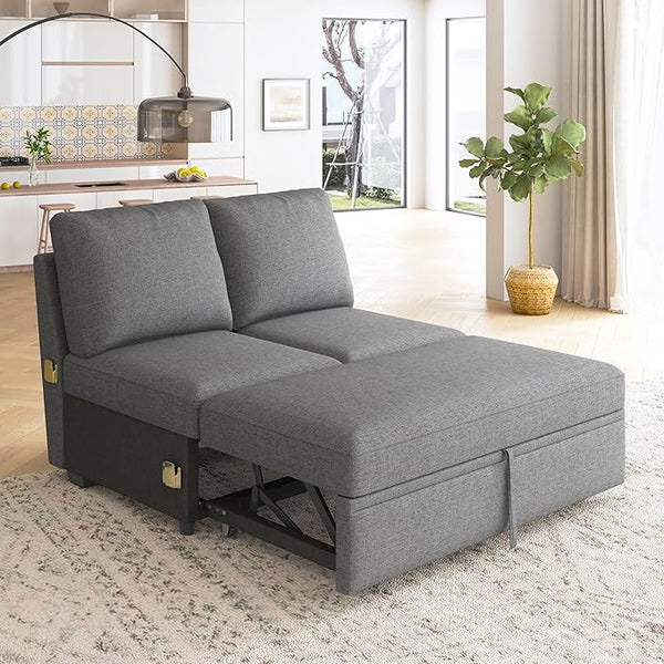 Modular Sectional Sleeper Sofa with Pull-Out Bed