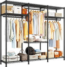 Heavy Duty Clothes Rack with Cover & Adjustable Shelves