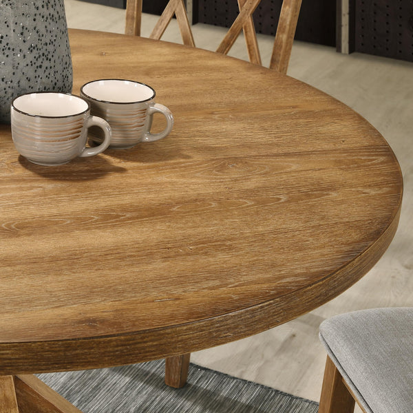 5-Piece Round Dining Table Set with 4 Chairs