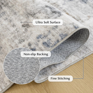 6x9 Washable Abstract Area Rug