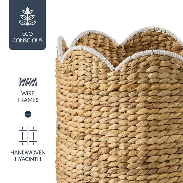 Water Hyacinth Nesting Storage Baskets Set of 3
