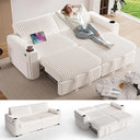 L-Shaped Sectional Sleeper Sofa Bed with Pull-Out Bed