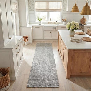 Handwoven Jute & Coir Area Rug – Natural Fiber, Farmhouse Style