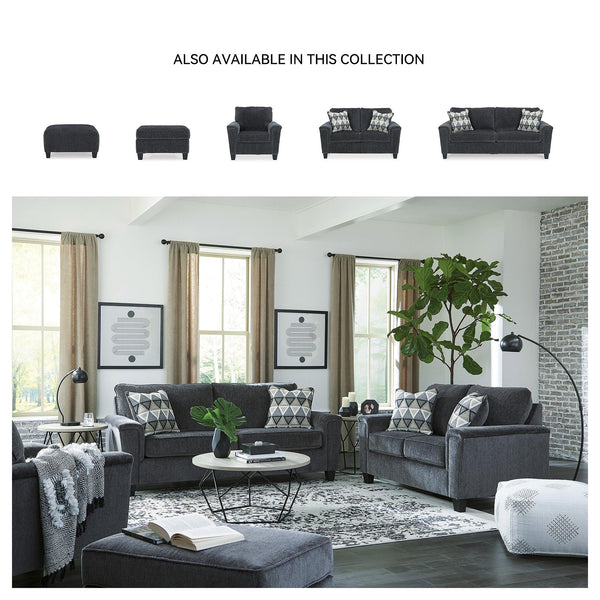 Oversized Square Accent Ottoman – Grey Chenille Upholstery