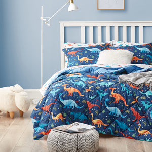 Kids Dinosaur Bedding Set — 5-Piece Comforter Set with Sheets