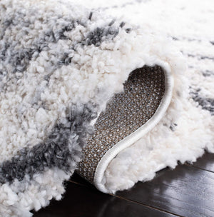 Shag Runner Rug 2'3" x 10' – Ivory & Grey