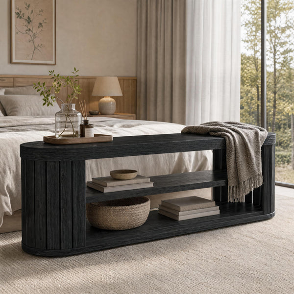 47" 2-Tier Entryway Shoe Bench