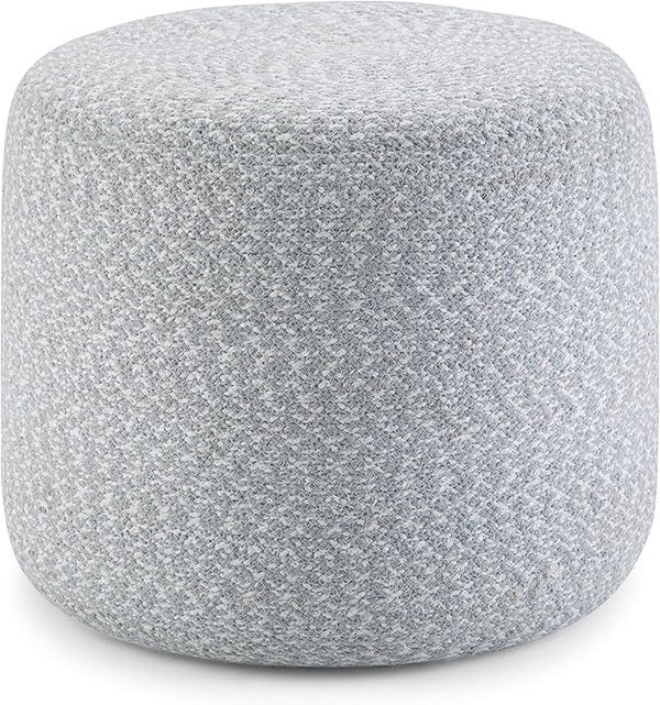 Braided Cotton Round Pouf