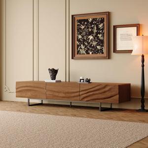 Mid-Century Modern TV Stand for 70-100 Inch TVs with Storage
