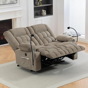 3-Seater Manual Recliner Sofa with Hidden Storage