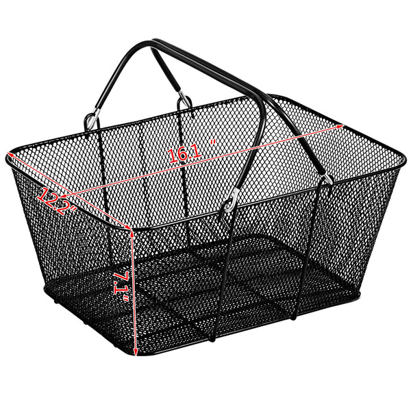 Metal Shopping Baskets with Handles – Set of 12