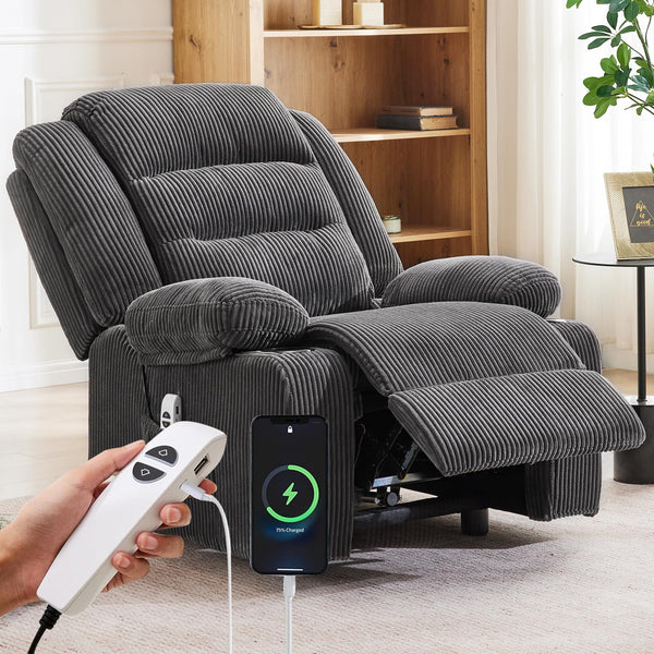 Power Recliner Chair with Cup Holders