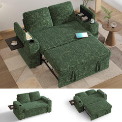 65" Convertible Loveseat Sleeper Sofa with Pull-Out Bed