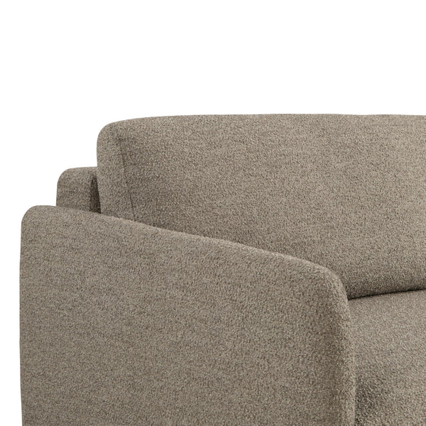 Convertible Sleeper Sofa Queen Size – Boucle Fabric, Wood Legs