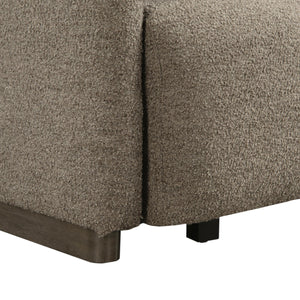 Convertible Sleeper Sofa Queen Size – Boucle Fabric, Wood Legs