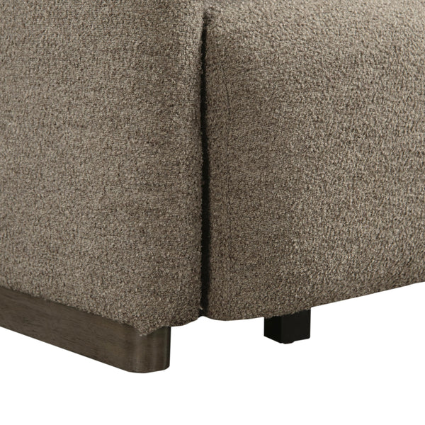 Convertible Sleeper Sofa Queen Size – Boucle Fabric, Wood Legs