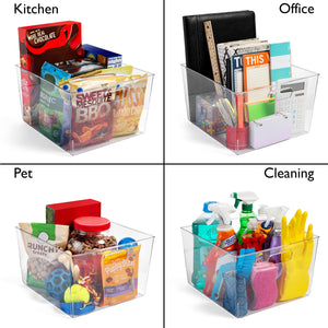 Clear Plastic Storage Bins – XL Multi-Pack
