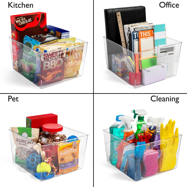 Clear Plastic Storage Bins – XL Multi-Pack