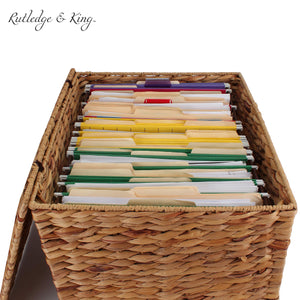 Seagrass Rolling File Cabinet with Wheels