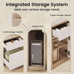 Electric Standing Desk with Drawers & Storage, 70.87"