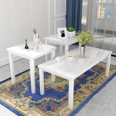 Modern Faux Marble Coffee Table Set of 3 with End Tables