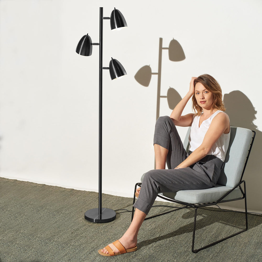 LED Tree Floor Lamp – 3-Head Adjustable, 2400 Lumens