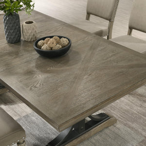 8-Piece Extendable Dining Set with Bench – Driftwood