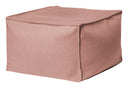 Faux Felt Square Pouf Ottoman with Polystyrene Fill