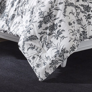 King Comforter Set – 7-Piece Reversible Cotton Bedding with Shams & Pillows
