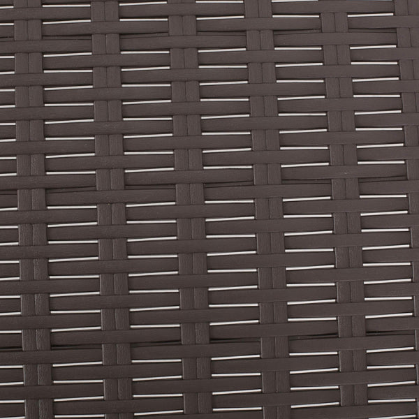 Outdoor Faux Wicker Chaise Lounge – Dark Brown