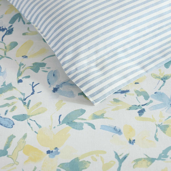 Floral Cotton Comforter Bedding Set with Shams & Pillows