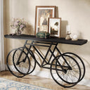70.87" Industrial Console Table with Bicycle Metal Base