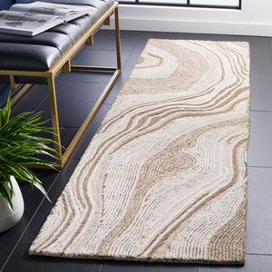 Hand-Tufted Wool Runner Rug 2'3" x 8' – Geometric Mid-Century Modern