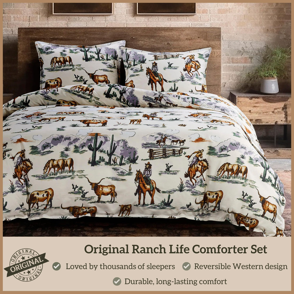 Western Cotton Comforter Set with Pillow Shams