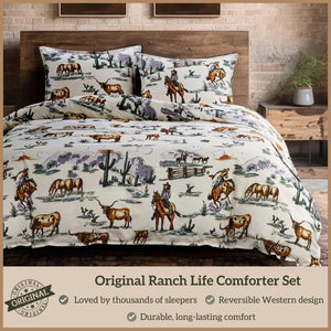 Western Cotton Comforter Set with Pillow Shams