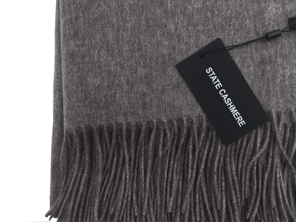 100% Pure Cashmere Throw Blanket with Decorative Fringe