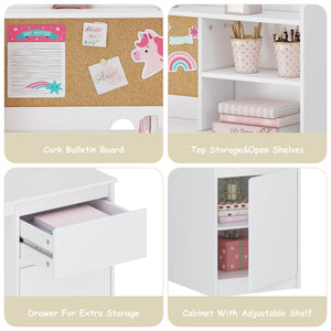Kids Study Desk with Chair Set and Hutch