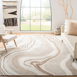9x12 Hand-Tufted Wool Area Rug – Art Deco Abstract