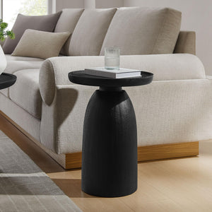 Round Solid Mango Wood Side Table