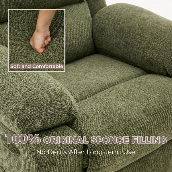 Oversized Swivel Massage Recliner Chair with Heat