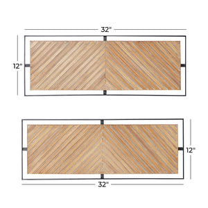 Farmhouse Geometric Wood Wall Decor Set of 2